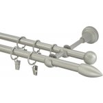 HEBR Garnýž Špice matná stříbrná dvojitá 200 cm – Zboží Mobilmania