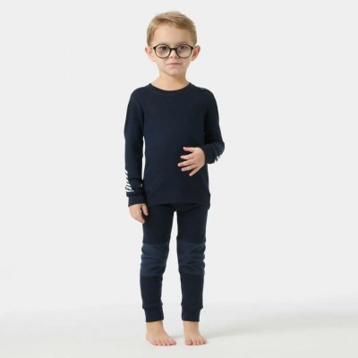 Helly Hansen dětský set termoprádla z merino vlna s technologií LIFA navy – Sleviste.cz
