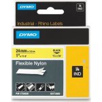 DYMO nylonová flexibilní páska RHINO D1 24 mm x 3,5 m, černá na žluté, S0773850