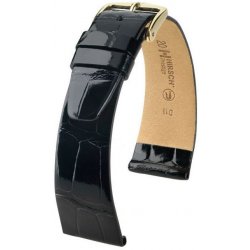 Hirsch Černý Prestige L 02207050-1 Aligátoří kůže