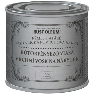 Rust-Oleum Vrchní vosk na nábytek 0,125 l stříbrná metalíza – Hledejceny.cz
