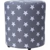 Taburet Home Styling Collection Pouf STARS, 30 cm, šedá barva