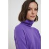 Dámský svetr a pulovr United Colors of Benetton Svetr z vlněné směsi dámský lehký s golfem 1035D2551.30F fialová