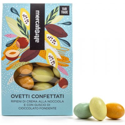 AltroMercato Barevná vajíčka plněná hořkou čokoládou a oříškovým krémem 170 g – Sleviste.cz