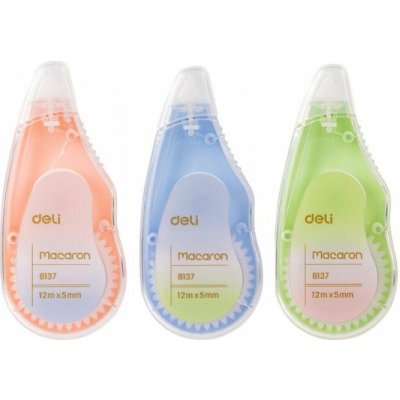 DELI MACARON Korekční strojek 5 mm × 12 m mix barev – Hledejceny.cz