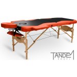 Tandem Dřevěné masážní lehátko Profi W2D DUO 195 x 70 cm 3 barvy nosnost: 270kg krémovo-čokoládová – Hledejceny.cz