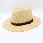 Krumlovanka letní klobouk Fedora z Rafie P-931 s hnědým páskem – Zboží Dáma Krumlovanka letní klobouk Fedora z Rafie P-931 s hnědým páskem – Zboží Dáma