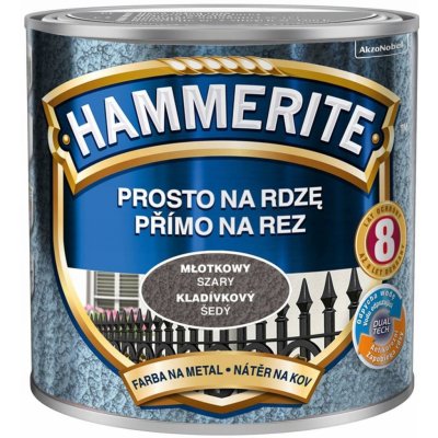 Akzo Nobel Hammerite přímo na rez 0,25L kladívkový šedý – Zbozi.Blesk.cz