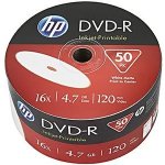 HP DVD-R 4,7GB 16x, printable, bulk, 50ks (DME00070WIP-3) – Zboží Živě