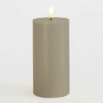 SIRIUS Vosková LED svíčka Sille světlá šedá 7,5 x 15 cm – Hledejceny.cz