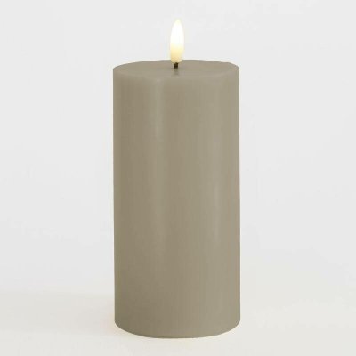 SIRIUS Vosková LED svíčka Sille světlá šedá 7,5 x 15 cm – Hledejceny.cz