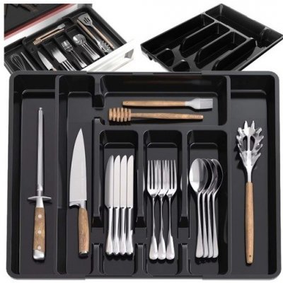 Organizér do kuchyňské zásuvky - plastová vložka 27,5 - 44,5 x 36,5cm – Zboží Dáma