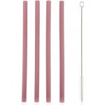 Zopa Silikonové brčko 4 ks Old pink – Zboží Dáma