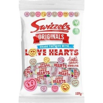 Swizzels Love Hearts šumivé bonbonky s ovocnými příchutěmi 127 g – Zboží Mobilmania