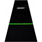 Pryžový koberec se zelenou hranicí hodu ONE80 300×90cm, černý – Zboží Dáma
