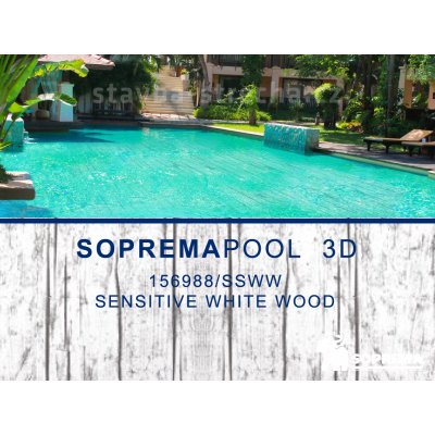 Sopremapool 3D Bazénová PVC fólie 1,65 x 25 m Sensitive White Wood – Zboží Dáma