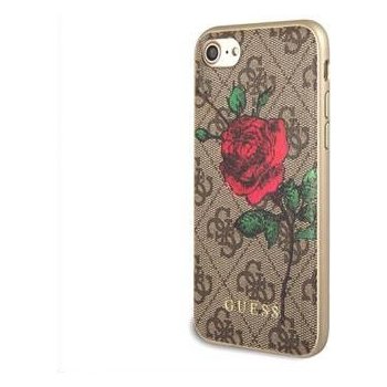 Pouzdro Guess 4G Flower Desire Zadní Kryt iPhone 7/8 hnědé