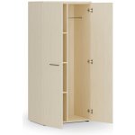 Primo Wood, Kancelářská šatní skříň 3 police, šatní tyč, 1781 x 800 x 500 mm, bříza – Zboží Dáma