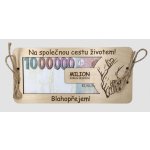 Přání Novomanželům milion korun- ruce – Zboží Dáma