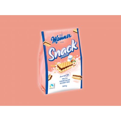 Manner Snack Minis Milk-Hazelnut 300 g – Zboží Dáma