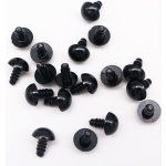 Bezpečnostní oči, jednobarevné černé, průměr 16mm – Sleviste.cz