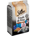 Sheba Fresh & Fine Hovězí a Kuřecí ve šťávě 6 x 50 g – Zboží Mobilmania