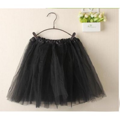 SISI 60529 TuTu sukně pro dívky 3-vrstvá černá