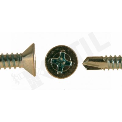 Šroub do plechu ZnB TEX, zapuštěná hlava, DIN 7504P - 3.5x38 – Hledejceny.cz