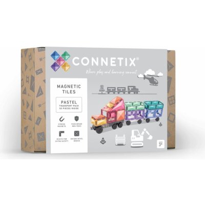 Connetix Tiles Pastel Transport 50 ks – Zbozi.Blesk.cz