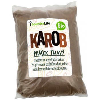 Country Life Bio Karobový prášek tmavý 500 g