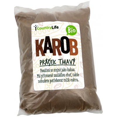 Country Life Bio Karobový prášek tmavý 500 g – Zboží Mobilmania