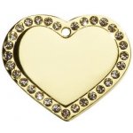 Psí známka Glamour Srdce velké zlaté 37x29 mm – Hledejceny.cz
