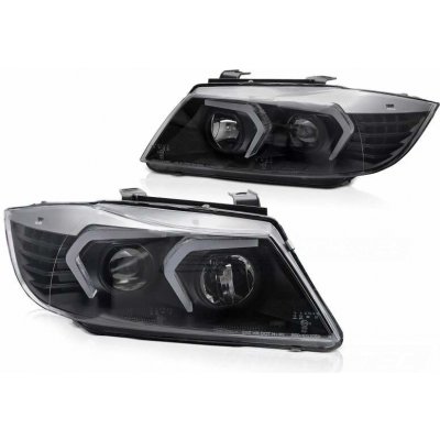 Přední LED světla, světlomety, lampy BMW E90, E91 2005-2008, kouřové – Zboží Mobilmania