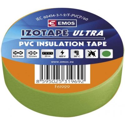 Emos F61929 Izolační páska PVC 19 mm x 20 m zelená 10 ks – Hledejceny.cz