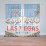 Sablio Záclony Welcome to Las Vegas: 2ks 150x250cm – Hledejceny.cz