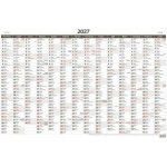 nástěnný Plánovací roční mapa A1 bezobrázková 88cm x 64cm, N221-27 2027 – Zboží Mobilmania