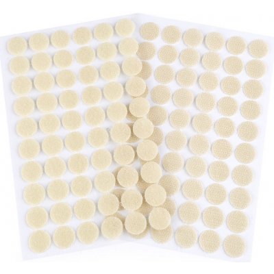 Suchý zip samolepicí kolečka Ø15 mm Varianta: 6 krémová světlá, Balení: 1 karta – Zboží Mobilmania