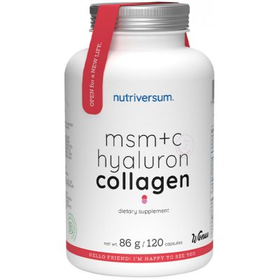 Nutriversum MSM+C Hyaluron Collagen women 120 kapslí – Hledejceny.cz