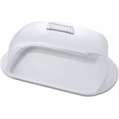 PRACTIC Máslenka s průhledným víkem, ​​17 x 10,5 cm bílá – Sleviste.cz