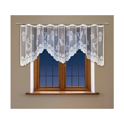 MyBestHome Dekorační žakárová záclona s řasící páskou SANDY 90 bílá 300x90 cm – Hledejceny.cz