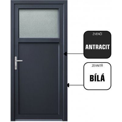 CanDo DRAVA bílá/antracit levé 98 x 208 cm – Sleviste.cz