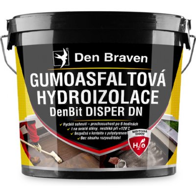 Den Braven Gumoasfaltová hydroizolace DenBit DISPER DN 5 kg kbelík Velikost: UNI – Hledejceny.cz
