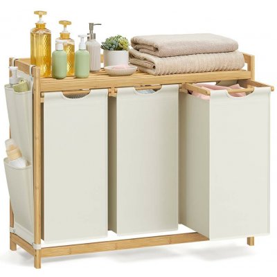 Songmics Alexis 150 L krémový – Zboží Dáma