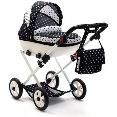 NEW BABY Dětský kočárek pro panenky New Baby Comfort bílo-černý
