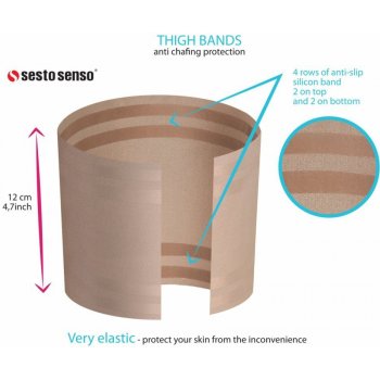 Sesto Senso Thigh Bands krajka pás na stehna béžová