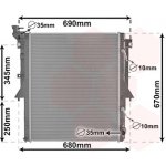 Chladič, chlazení motoru VAN WEZEL 32012706 | Zboží Auto