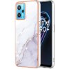 Pouzdro a kryt na mobilní telefon Realme PROTEMIO 41626 IMD MARBLE Ochranný kryt Realme 9 Pro / Realme 9 5G WHITE