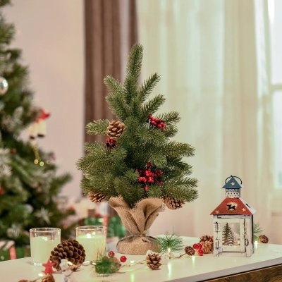 HOMCOM Vánoční mini stromek ∅28 x 50 cm zelený – Hledejceny.cz