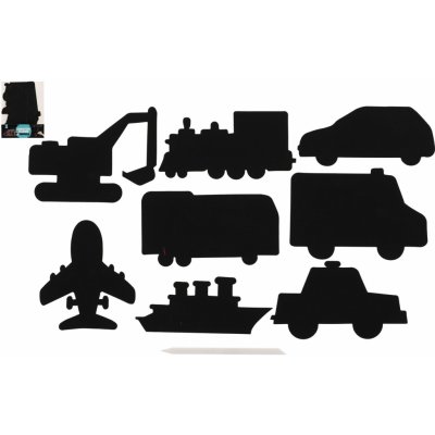 Škrabací obrázek 8ks výřez duhový dopravní prostředky – Hledejceny.cz