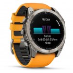 Garmin Fenix 8 AMOLED 51mm Sapphire Titanium Graphite/Orange 010-02905-11 – Zboží Živě